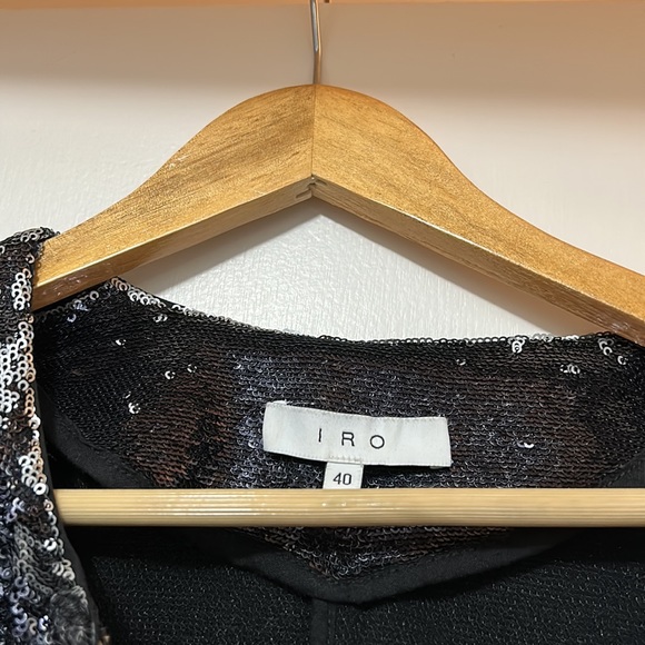 IRO black sequined black bomber jacket Size40 - Picture 2 of 8